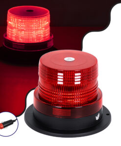 GloboStar® GloboStar® 85150 PRO Series Φάρος Σήμανσης Οχήματος Πυροσβεστικής για Αυτοκίνητα & Φορτηγά STROBE LED 10W DC 12-24V Αδιάβροχος IP65 Κόκκινο