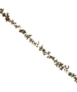 Alternative view of GloboStar® 09009 Τεχνητό Κρεμαστό Φυτό Διακοσμητική Γιρλάντα Μήκους 2.2 μέτρων με 32 X Μικρά Τριαντάφυλλα Σομόν Κοραλί