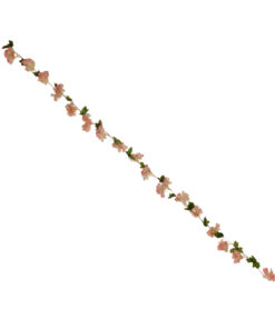 Alternative view of GloboStar® 09024 Τεχνητό Κρεμαστό Φυτό Διακοσμητική Γιρλάντα Μήκους 2.2 μέτρων με 18 X Άνθη Κερασιάς Ροζ Σομόν