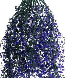 GloboStar® GloboStar® 09037 Τεχνητό Κρεμαστό Διακοσμητικό Φυτό Μήκους 1.2 μέτρων με 15 X Κλαδιά Φύλλωμα Ρούστικ Πράσινο Μωβ