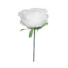 GloboStar® GloboStar® 09077 Τεχνητό Φυτό Διακοσμητικό Τριαντάφυλλο Λευκό M8cm x Υ20cm Π8cm