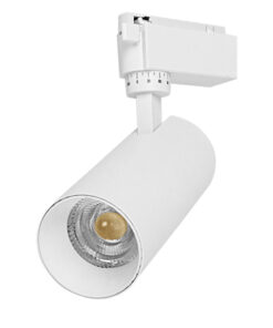 GloboStar® Globostar S-40018 Μονοφασικό Bridgelux COB LED Λευκό Φωτιστικό Σποτ Ράγας 20W 230V 2400lm 30° Θερμό Λευκό 3000k
