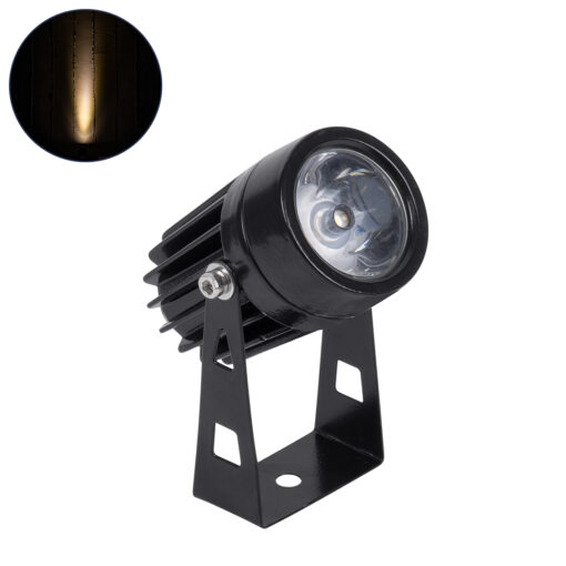 GloboStar® GLOBOSTAR® SPOT-TOLA 90631 Αρχιτεκτονικό Σποτ Φωτισμου LED 1W 110lm 10° DC 24V Αδιάβροχο IP65 Θερμό Λευκό 2700K Dimmable - Γκρι Ανθρακί - Μ5 x Π5 x Υ9cm - 3 Χρόνια Εγγύηση