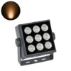 GloboStar® GLOBOSTAR® FLOOD-TINY 90367 Προβολέας Σποτ Wall Washer LED 27W 2295lm 3° DC 24V Αδιάβροχο IP65 Πορτοκαλί 2200K Dimmable - Γκρι Ανθρακί - Μ13.8 x Π16.4 x Υ7cm - 3 Χρόνια Εγγύηση