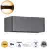 GloboStar® GloboStar® CIRCOA 60543 Φωτιστικό Τοίχου - Απλίκα Αρχιτεκτονικού Φωτισμού Εσωτερικού/Εξωτερικού Χώρου Up & Down LED 10W 1080lm 60° AC 220-240V IP44 Μ20 x Π8 x Υ10cm - Θερμό Λευκό 2700K - Γκρι Ανθρακί - Bridgelux Chip - 3 Years Warranty