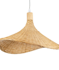 GloboStar® GLOBOSTAR® CUBA 01717 Boho Κρεμαστό Φωτιστικό Οροφής με Ντουί 1 x E27 AC 220-240V IP20 - Μπεζ - Μ43 x Π43 x Υ30cm