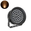 GloboStar® GLOBOSTAR® FLOOD-NEVA 90397 Προβολέας Σποτ Wall Washer LED 54W 4590lm 30° DC 24V Αδιάβροχο IP65 Πορτοκαλί 2200K Dimmable - Μαύρο - Μ24.5 x Π24.5 x Υ14.7cm - 3 Χρόνια Εγγύηση