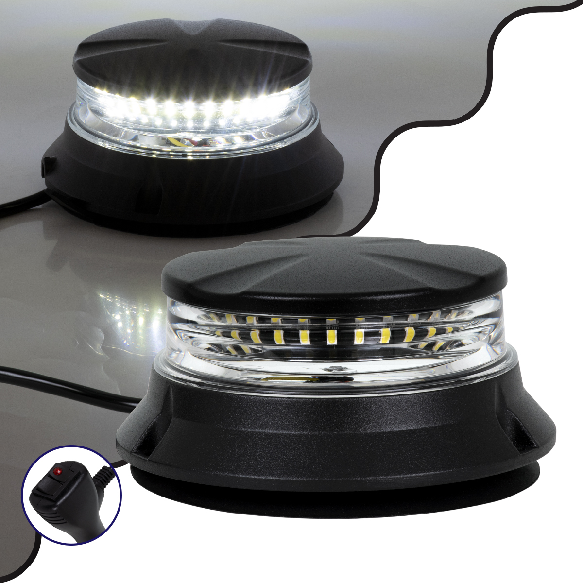 GloboStar® 85172 PRO Series Φάρος Σήμανσης Οχήματος Ασθενοφόρου για Αυτοκίνητα & Φορτηγά 6 Προγραμμάτων Φωτισμού STROBE LED SMD 3030 48W DC 10-30V Αδιάβροχος IP66 Ψυχρό Λευκό 6000K 3 GloboStar® GloboStar® 85172 PRO Series Φάρος Σήμανσης Οχήματος Ασθενοφόρου για Αυτοκίνητα & Φορτηγά 6 Προγραμμάτων Φωτισμού STROBE LED SMD 3030 48W DC 10-30V Αδιάβροχος IP66 Ψυχρό Λευκό 6000K