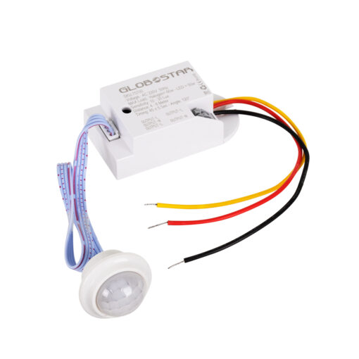 GloboStar® GloboStar® 75700 Χωνευτός PIR Ανιχνευτής-Αισθητήρας Κίνησης 360° 6m Motion Sensor AC 230V Max 800W