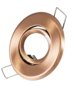 GloboStar® GloboStar® DELTA 77805 Χωνευτό Κινούμενο Στρόγγυλο Σποτ Οροφής για Λάμπα MR11 με Βάση GU5.3 ή GU10 - IP20 - Μεταλλικό - Φ70 x Υ21mm - Χάλκινο - 5 Χρόνια Εγγύηση