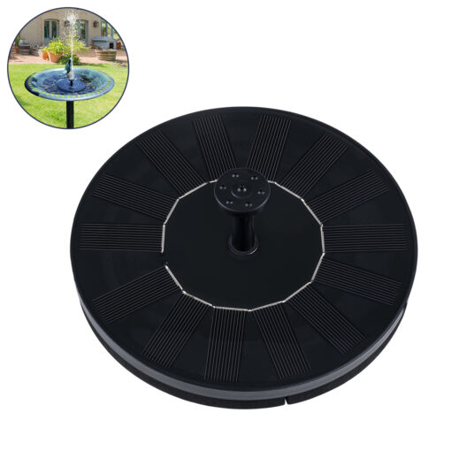 GloboStar® GloboStar® 71530 Ηλιακό Αυτόνομο Φωτοβολταϊκό Διακοσμητικό Συντριβάνι με Μέγιστο Ύψος Νερού 30-60cm - 4 Διαφορετικά Μπέκ Ψεκασμού Αδιάβροχο IP68 Φ16 x Υ7.5cm