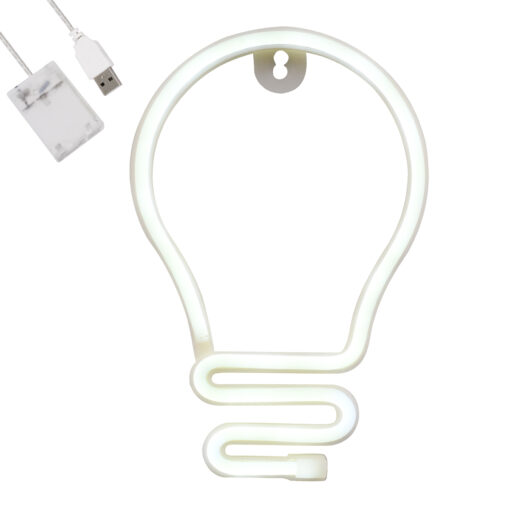 GloboStar® GloboStar® 78576 Φωτιστικό Ταμπέλα Φωτεινή Επιγραφή NEON LED Σήμανσης LAMP 5W με Καλώδιο Τροφοδοσίας USB - Μπαταρίας 3xAAA (Δεν Περιλαμβάνονται) - Ψυχρό Λευκό 6000K