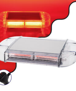 GloboStar® GloboStar® 85174 PRO Series Φάρος Σήμανσης Οχήματος Πυροσβεστικής για Αυτοκίνητα & Φορτηγά 6 Προγραμμάτων Φωτισμού STROBE LED COB 60W DC 10-30V Αδιάβροχος IP66 Κόκκινο