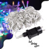 GloboStar® 85838 Διακοσμητική Γιρλάντα 23 Μέτρα με Controller 8 Προγραμμάτων Εναλλαγών Φωτισμού - Επεκτεινόμενη 200 LED 3.6W AC 230V με Διάφανο Καλώδιο & Πρίζα Schuko Αδιάβροχη IP44 RGB Μ23m