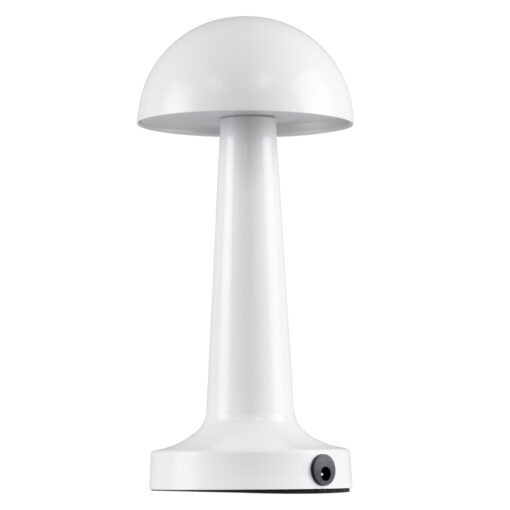 GloboStar® GloboStar® COCO 76508 Επαναφορτιζόμενο Επιτραπέζιο Φωτιστικό Πορτατίφ LED 1.5W 105lm 120° DC 5V IP44 Θερμό Λευκό 2700K Dimmable Λευκό Αλουμίνιο - Μ10 x Π10 x Υ22cm - 2 Xρόνια Εγγύηση