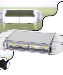 GloboStar® GloboStar® 85178 PRO Series Φάρος Σήμανσης Οχήματος Ασθενοφόρου για Αυτοκίνητα & Φορτηγά 6 Προγραμμάτων Φωτισμού STROBE LED COB 60W DC 10-30V Αδιάβροχος IP66 Ψυχρό Λευκό 6000K