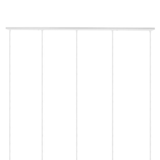 GloboStar® DIY Ροζέτα Φωτιστικού Λευκή Ορθογώνια 1500x50mm με 5 Τρύπες GloboStar 90827