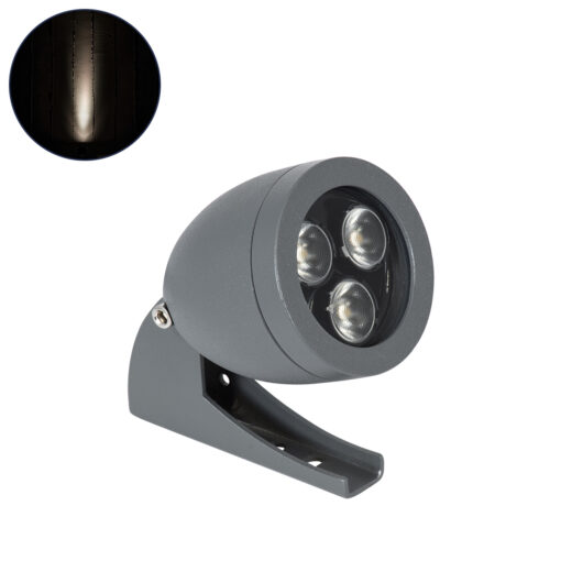 GloboStar® GloboStar® TREELIGHT-TREESPO 90466 Σποτ Φωτισμού Ειδικό για Φυτά - Δέντρα LED 6W 690lm 15° DC 24V Αδιάβροχο IP67 Μ6.6 x Π9 x Υ12cm Φυσικό Λευκό 4500K - Γκρι Ανθρακί - 3 Years Warranty