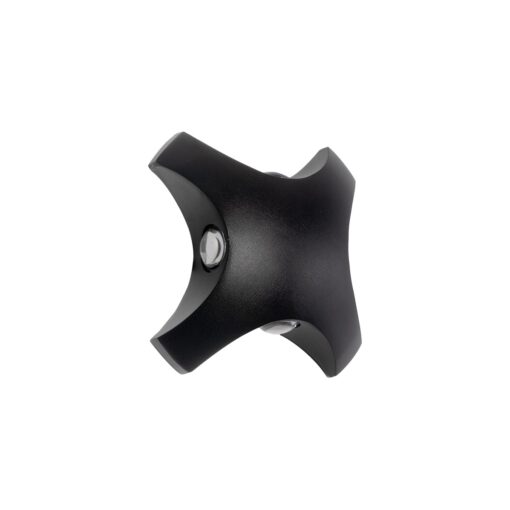 GloboStar® GLOBOSTAR® SPARK 60683 Μοντέρνο Φωτιστικό Τοίχου - Απλίκα LED 8W 1000lm 30° AC 220-240V Αδιάβροχο IP65 Θερμό Λευκό 2700K - CREE XPE Chip & TÜV SÜD Driver - Μαύρο Ματ - Μ14.5 x Π5 x Υ14.5cm - 5 Χρόνια Εγγύηση