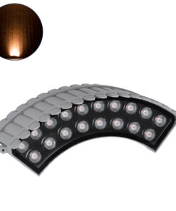 GloboStar® GLOBOSTAR® TREELIGHT-JINA 90697 Κυρτή Μπάρα Φωτισμού Wall Washer για Φυτά - Δέντρα LED 18W 1530lm 10° DC 24V Αδιάβροχο IP65 Πορτοκαλί 2200K Dimmable - Γκρι Ανθρακί - Μ29 x Π11 x Υ10.5cm - 3 Χρόνια Εγγύηση