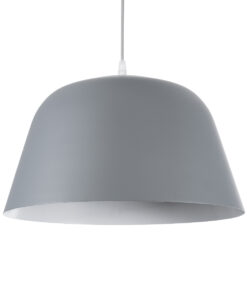 GloboStar® GLOBOSTAR® UPVALE 01282 Μοντέρνο Κρεμαστό Φωτιστικό Οροφής με Ντουί 1 x E27 AC 220-240V IP20 - Γκρι & Λευκό - Μ40 x Π40 x Υ24cm