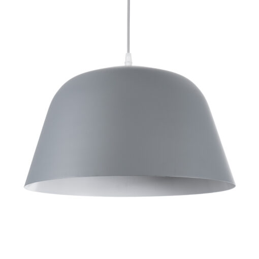 GloboStar® GLOBOSTAR® UPVALE 01282 Μοντέρνο Κρεμαστό Φωτιστικό Οροφής με Ντουί 1 x E27 AC 220-240V IP20 - Γκρι & Λευκό - Μ40 x Π40 x Υ24cm