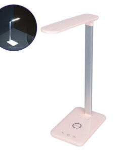 GloboStar® GLOBOSTAR® ONO 76532 Μοντέρνο Επιτραπέζιο Φωτιστικό Γραφείου με Ασύρματη Φόρτιση 10W 2A LED 3.5W 350lm 120° DC 5V με USB-C IP20 Ρυθμιζόμενο Λευκό CCT με Αφή 2700K/4500K/6000K Dimmable - Sanan SMD Chip - Μαύρο - Μ18 x Π12 x Υ36cm - 2 Χρόνια Εγγύηση