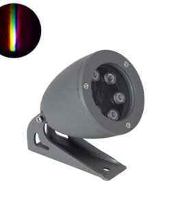 GloboStar® GLOBOSTAR® TREELIGHT-TREESPO 90471 Σποτ Φωτισμού για Φυτά - Δέντρα LED 12W 1260lm 15° DC 24V Αδιάβροχο IP67 RGBW DMX512 Dimmable - Γκρι Ανθρακί - Μ9 x Π11 x Υ9cm - 3 Χρόνια Εγγύηση