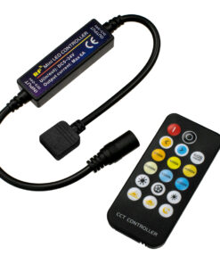 GloboStar® GLOBOSTAR® CCTCONTROLLER 73356 Σετ Dimmer / Controller με RF Ασύρματο Χειριστήριο με 2 x 3A 72W Κανάλια DC 12-24V 6A 144W Max IP20 - RF2.4Ghz - Μ8.3 x Π8.3 x Υ3.2cm - 2 Χρόνια Εγγύηση