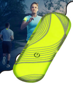 GloboStar® GloboStar® 79073 Μαγνητικό Clip Ασφαλείας Φωσφοριζέ Αντανακλαστικό για Ποδηλάτες & Runners με Φωτεινή Σήμανση LED & Μπαταρία CR2032 - Αδιάβροχο IP65 Λαχανί Φωσφοριζέ