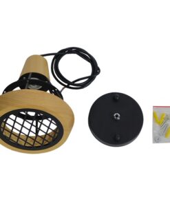 GLOBOSTAR® AKRON 10001133 Μοντέρνο Κρεμαστό Φωτιστικό Οροφής με Ντουί 1 x E27 AC 220-240V IP20 - Μπεζ & Μαύρο - Μ19 x Π19 x Υ22cm 23 10001133 10