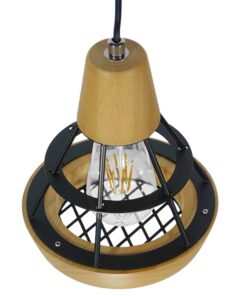 GLOBOSTAR® AKRON 10001133 Μοντέρνο Κρεμαστό Φωτιστικό Οροφής με Ντουί 1 x E27 AC 220-240V IP20 - Μπεζ & Μαύρο - Μ19 x Π19 x Υ22cm 19 10001133 6