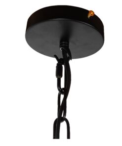 GLOBOSTAR® LINDELL 10001142 Vintage Κρεμαστό Φωτιστικό Οροφής με Ντουί 1 x E27 AC 220-240V IP20 - Μαύρο & Μπεζ - Μ35 x Π10 x Υ53cm 18 10001142 7