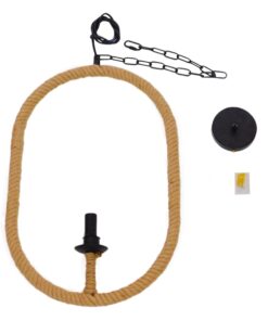 GLOBOSTAR® LINDELL 10001142 Vintage Κρεμαστό Φωτιστικό Οροφής με Ντουί 1 x E27 AC 220-240V IP20 - Μαύρο & Μπεζ - Μ35 x Π10 x Υ53cm 19 10001142 8