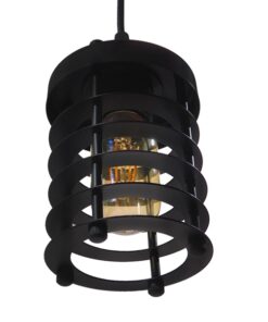 GLOBOSTAR® DARSEY 10001145 Vintage Κρεμαστό Φωτιστικό Οροφής με Ντουί 1 x E27 AC 220-240V IP20 - Μαύρο - Μ10 x Π10 x Υ25cm 17 10001145 5