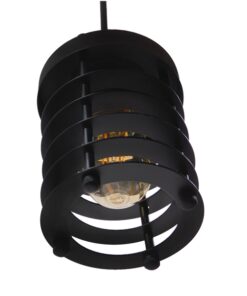 GLOBOSTAR® DARSEY 10001145 Vintage Κρεμαστό Φωτιστικό Οροφής με Ντουί 1 x E27 AC 220-240V IP20 - Μαύρο - Μ10 x Π10 x Υ25cm 18 10001145 6