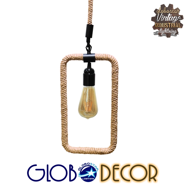 GLOBOSTAR® MALVERN 10001237 Vintage Κρεμαστό Φωτιστικό Οροφής με Ντουί 1 x E27 AC 220-240V IP20 - Μαύρο & Μπεζ - Μ33 x Π18 x Υ22cm 4 GLOBOSTAR® MALVERN 10001237 Vintage Κρεμαστό Φωτιστικό Οροφής με Ντουί 1 x E27 AC 220-240V IP20 - Μαύρο & Μπεζ - Μ33 x Π18 x Υ22cm - Image 2