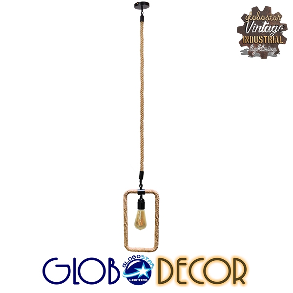 GLOBOSTAR® MALVERN 10001237 Vintage Κρεμαστό Φωτιστικό Οροφής με Ντουί 1 x E27 AC 220-240V IP20 - Μαύρο & Μπεζ - Μ33 x Π18 x Υ22cm 5 GLOBOSTAR® MALVERN 10001237 Vintage Κρεμαστό Φωτιστικό Οροφής με Ντουί 1 x E27 AC 220-240V IP20 - Μαύρο & Μπεζ - Μ33 x Π18 x Υ22cm - Image 3