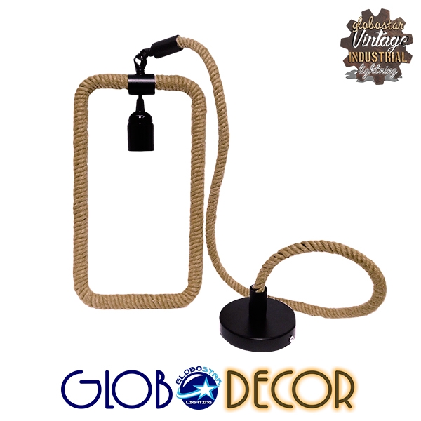 GLOBOSTAR® MALVERN 10001237 Vintage Κρεμαστό Φωτιστικό Οροφής με Ντουί 1 x E27 AC 220-240V IP20 - Μαύρο & Μπεζ - Μ33 x Π18 x Υ22cm 6 GLOBOSTAR® MALVERN 10001237 Vintage Κρεμαστό Φωτιστικό Οροφής με Ντουί 1 x E27 AC 220-240V IP20 - Μαύρο & Μπεζ - Μ33 x Π18 x Υ22cm - Image 4