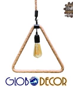 Alternative view of GLOBOSTAR® MALVERN 10001238 Vintage Κρεμαστό Φωτιστικό Οροφής με Ντουί 1 x E27 AC 220-240V IP20 - Μαύρο & Μπεζ - Μ37 x Π22 x Υ34cm