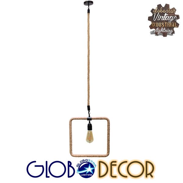 GLOBOSTAR® MALVERN 10001240 Vintage Κρεμαστό Φωτιστικό Οροφής με Ντουί 1 x E27 AC 220-240V IP20 - Μαύρο & Μπεζ - Μ33 x Π22 x Υ33cm 5 GLOBOSTAR® MALVERN 10001240 Vintage Κρεμαστό Φωτιστικό Οροφής με Ντουί 1 x E27 AC 220-240V IP20 - Μαύρο & Μπεζ - Μ33 x Π22 x Υ33cm - Image 3