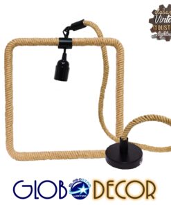 GLOBOSTAR® MALVERN 10001240 Vintage Κρεμαστό Φωτιστικό Οροφής με Ντουί 1 x E27 AC 220-240V IP20 - Μαύρο & Μπεζ - Μ33 x Π22 x Υ33cm 12 10001240 3