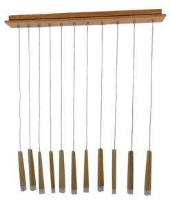 GLOBOSTAR® CALISTA 10001254 Μοντέρνο Κρεμαστό Φωτιστικό Οροφής με Ντουί 11 x G4 AC 220-240V IP20 - Μπεζ - Μ120 x Π8 x Υ33cm 9 10001254 2