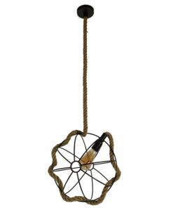 GLOBOSTAR® BRADLEY 10001328 Vintage Κρεμαστό Φωτιστικό Οροφής με Ντουί 1 x E27 AC 220-240V IP20 - Μπεζ, Πράσινο & Μαύρο - Μ33 x Π33 x Υ33cm 18 10001328 4