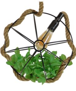 GLOBOSTAR® BRADLEY 10001328 Vintage Κρεμαστό Φωτιστικό Οροφής με Ντουί 1 x E27 AC 220-240V IP20 - Μπεζ, Πράσινο & Μαύρο - Μ33 x Π33 x Υ33cm 20 10001328 6