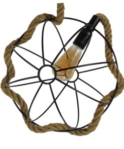 GLOBOSTAR® BRADLEY 10001328 Vintage Κρεμαστό Φωτιστικό Οροφής με Ντουί 1 x E27 AC 220-240V IP20 - Μπεζ, Πράσινο & Μαύρο - Μ33 x Π33 x Υ33cm 23 10001328 9