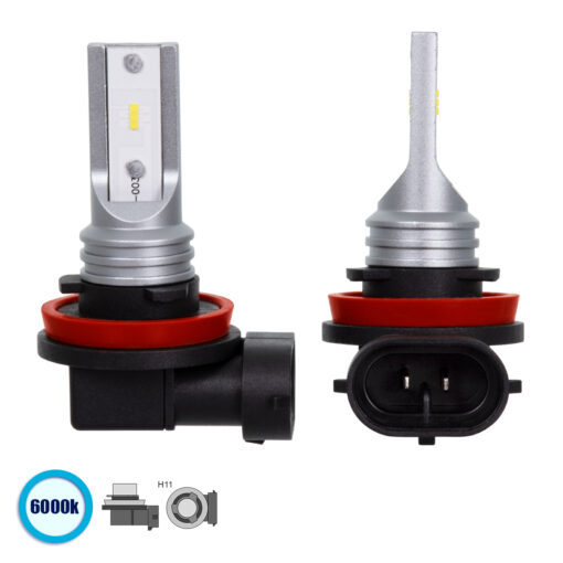 GloboStar® GloboStar® 85609 H11 F2S Line KIT Βασικού Φωτισμού Αυτοκινήτου & Μοτοσυκλέτας 3nd Generation Can-Bus Series LED CREE CXB 100W 14000lm DC 12V Αδιάβροχο IP66 Ψυχρό Λευκό 6000K