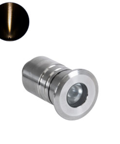 GloboStar® GLOBOSTAR® UNDERWATER-DANI 90410 Υποβρύχιο Χωνευτό Σποτ για Σιντριβάνια/Πισίνες LED 1W 90lm 5° DC 24V Αδιάβροχο IP68 Θερμό Λευκό 2700K Dimmable - Ανοξείδωτο Ατσάλι 304 - Φ3 x Υ5cm / Q2.4cm - 3 Χρόνια Εγγύηση
