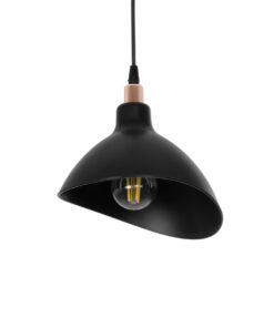 GloboStar® GLOBOSTAR® RIVE 203-0143 Μοντέρνο Κρεμαστό Φωτιστικό Οροφής με Ντουί 1 x E27 AC 220-240V IP20 - Μάυρο & Χρυσό - Μ22 x Π20 x Υ22cm