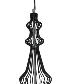 GLOBOSTAR® LILY 01561 Vintage Κρεμαστό Φωτιστικό Οροφής με Ντουί 1 x E27 AC 220-240V IP20 - Μαύρο & Λευκό - Μ90 x Π90 x Υ20cm 19 113c5d 01560 9